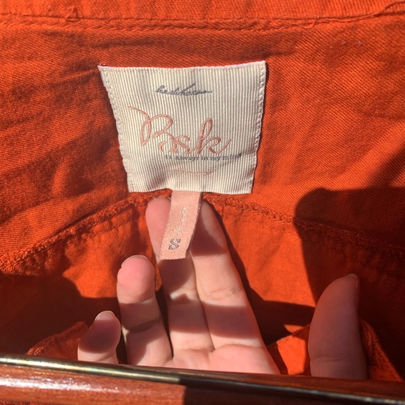 Long orange button up - Picture 2 of 6